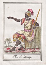 Loango King Roi Congo Afrique Grasset Costume Gravure En Cuivre 1780