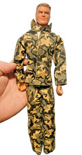 Placo 2001 12" tall Camo Military Doll ready for war and action