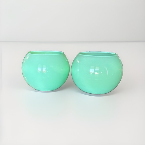 Vtg set green opaline - set,