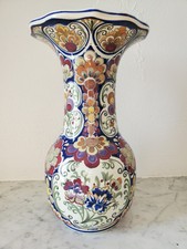 Large Vase Boch Polychrome Belgium Handworked