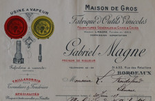 Invoice BORDEAUX 1917 MAGNE Viticulture Wine Cellar Bottle Illustrated 93
