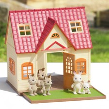 Maison cosy cottage avec chats et lapins la Sylvanian Families Les Petits Malins