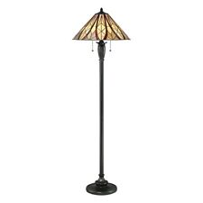 Lampe Sur Pied Tiffany En Verre Bronze H 149,4 Cm Lampe De Salon