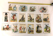 16 Anciennes chromos Chocolat Cacao KLAUS Art Nouveau Déco Chromolithographie