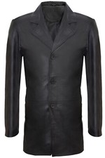 Manteau Noir 3/4 Pour Homme En