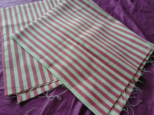 Coupon tissu rayure ecru - rayure,