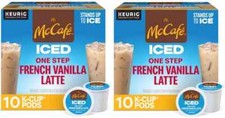 McCafe Iced French Vanilla Latte One Step Coffee 100 K-Cup Pods bulk packaging