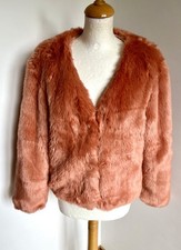 coat jacket size42 lined faux fur warm chic dressed long sleeves 289!
