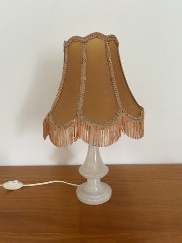Lampe vintage base albâtre - lampe,