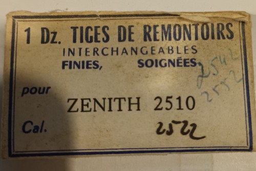 Tige remontoir zenith cal - 1,