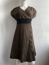 Wrap Zip Up Skunkfunk Dress Women’s Size US 4 Geometric Print l