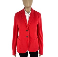 Camel Active Femme Coton Rouge Mélange Veste Blazer Taille Ue 38 UK 10 US 8