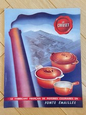 Old Advertising Catalogue Le Creuset Cast Iron Enamel Pot 1950s