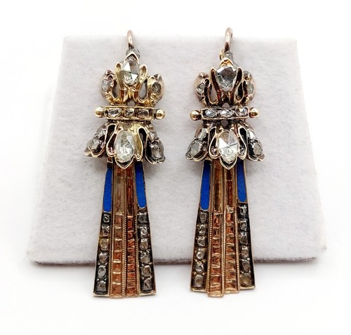 Dormeuses antique rose 14k - antique, or