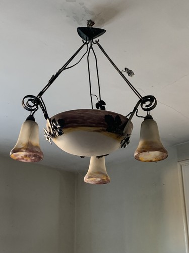 Lustre ancien art deco - lustre,