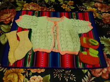  bella,petit collin ,raynal de 30-35cm du tricoté main vintage 3piéces giletetc.