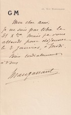 Guy de MAUPASSANT - Lettre