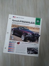 1997/1998 Plymouth PROWLER IMP Spec Sheet / Brochure