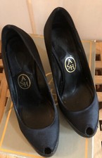 Talons femme en soie noire UK