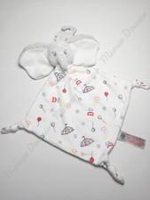 Doudou Plat Dumbo Eléphant Gris Blanc Rouge Ballon Etoiles Cirque Primark Disney