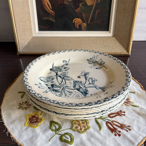 Assiettes plates faience de - 6,