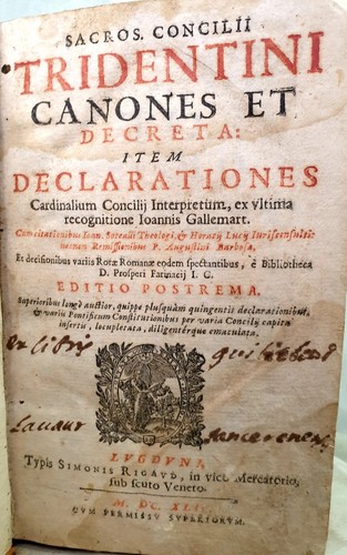 Livre ancien 1642 concile - livre, de