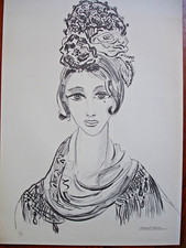 LITHOGRAPHIE VINCENT ROUX. -10/100-PORTAIT -68X49CM