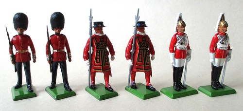 Six vintage britains ltd metal - six,
