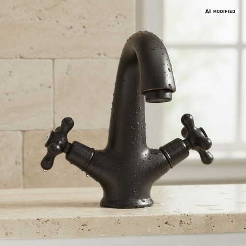 Robinet mélangeur rétro noir