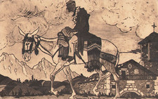 ILLUSTRATED CP SIGNED JACQUES LE TANNEUR TYPE BASQUE COUNTRY SPANISH ON YEAR - 55243