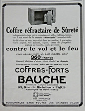 PRESS ADVERTISEMENT 1925 REFRACTORY LEFT SAFES EQUIPPED MONOPOLY LOCK
