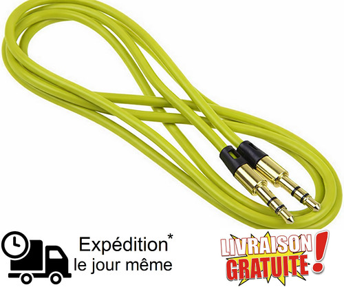 Câble jack 5mm plaqué - 3.5mm,