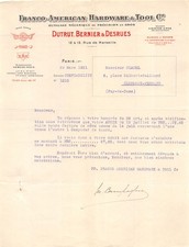 1921 FRANCO AMERICAN HARDWARE PRECISION MECHANICAL TOOLING WHOLESALE DUTRUI