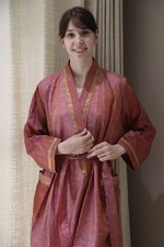 Robe longue en soie pure femme