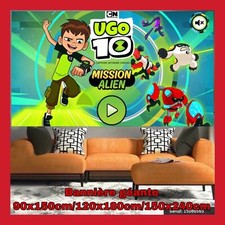 TOILE BANNIÈRE POSTER PHOTO PRÉNOM PERSONNALISE FIGURINE BEN 10 TEN MONTRE JEU