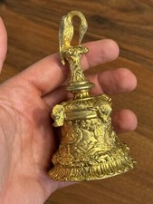 Clochette de table ou d'apparat en bronze doré - XIXe siècle - Scène De Chasse