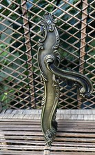 Rococo Antique Bronze Rocky Door Handle, Cleaning Plates
