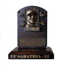 CC SABATHIA HALL OF FAME INDUCTION PLAQUE NEW YORK YANKEES HOF SGA 9/7/25