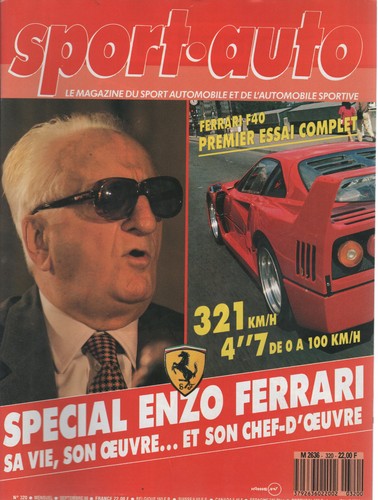 Sport auto 320 1988 - auto, ferrari