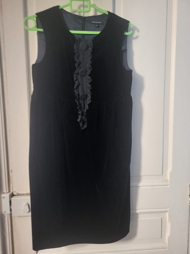 Robe tara jarmon noire velour - jarmon,