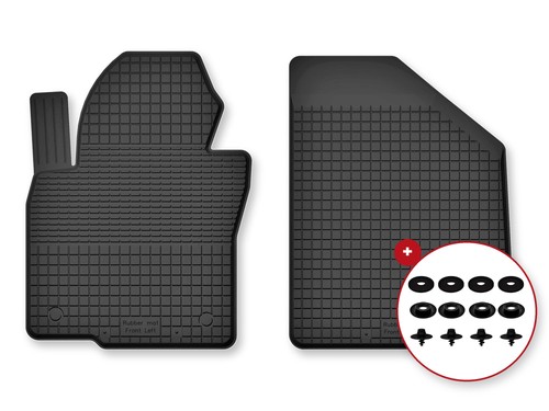 Tapis avant caoutchouc - , bac