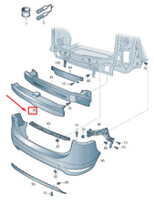 Pièce de remplissage en mousse pour pare-chocs arrière VW SHARAN 7N 7N0807251A