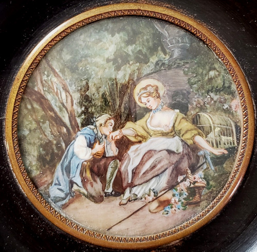 Ancienne peinture miniature - ancienne,