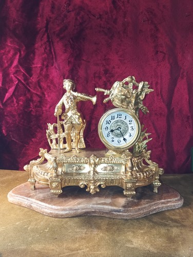 Horloge pendule bronze thème - horloge,