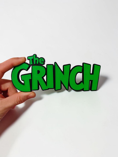 Plaque logo grinch 3d - le,