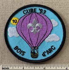 BOIS D'ARC DISTRICT Boy Cub Scout Cube 1993 PATCH Circle Ten 10 Council Camp BSA