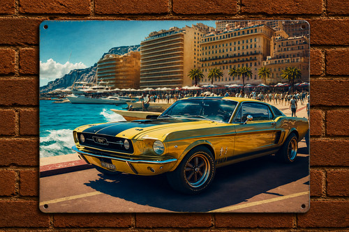 Plaque métal vintage mustang - plaque,