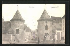 Old postcard Chablis, Porte Noel 1905 