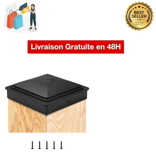 Lot capuchons de poteau - de, 5