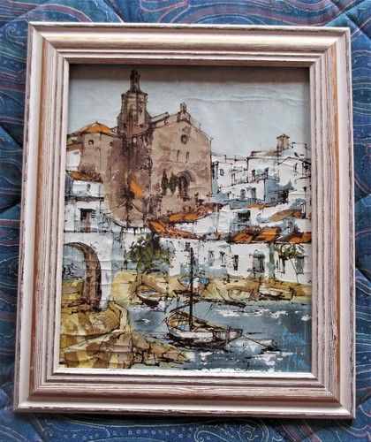 Ancien tableau marine peinture - marine,